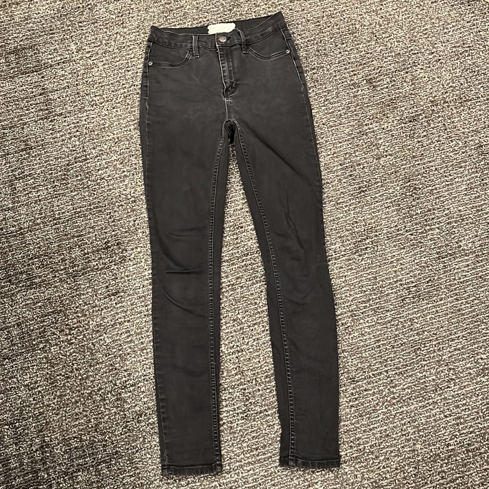 Free People Skinny Black Jeans 9 inch Rise 26R